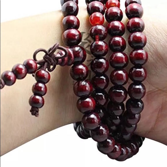 NEW Green Mala 8mm Larger 108 Bead Unisex Zen Meditation Prayer Bracelet - Picture 6 of 9